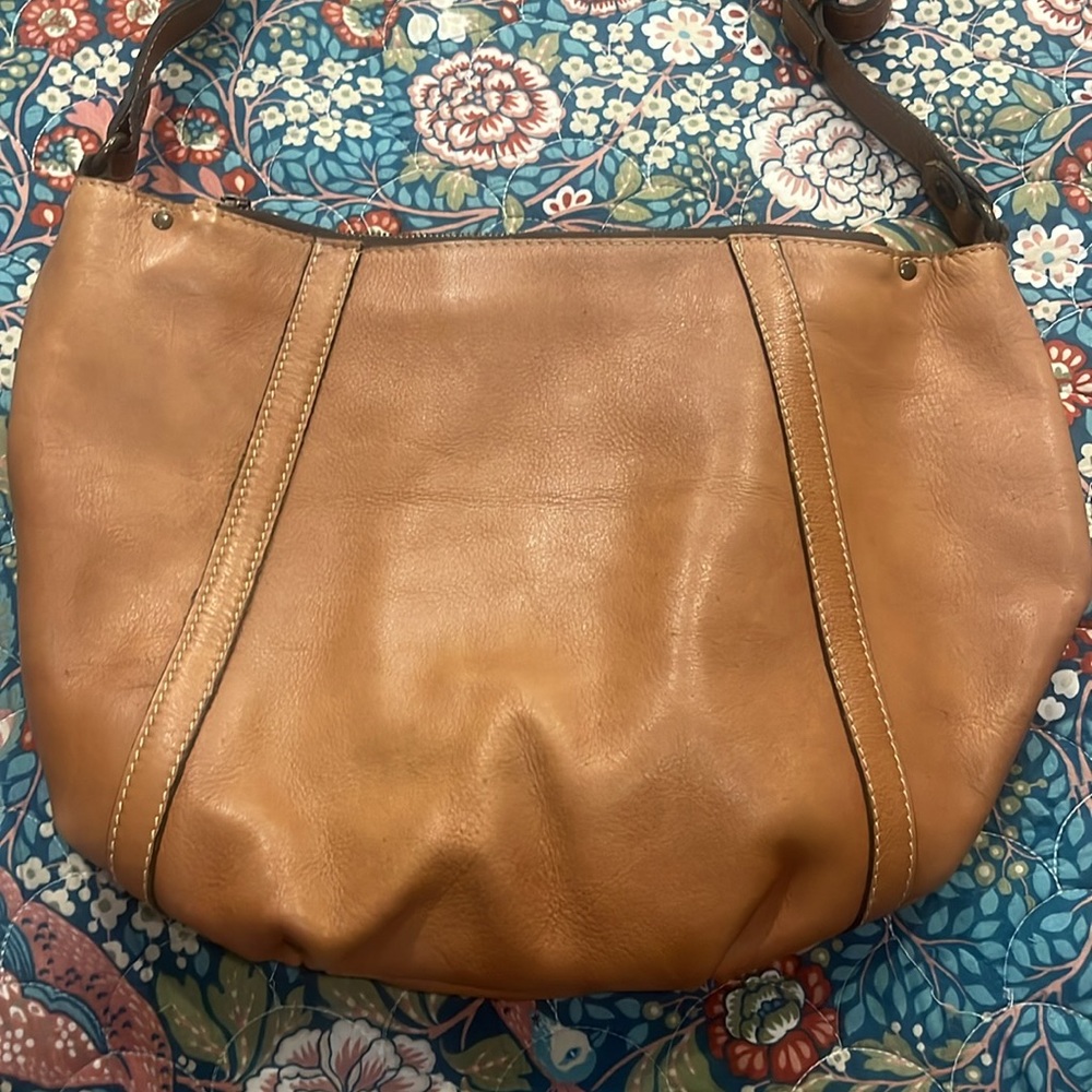 Patricia Nash Tan Leather Hobo with Stud Accents - Picture 10 of 16